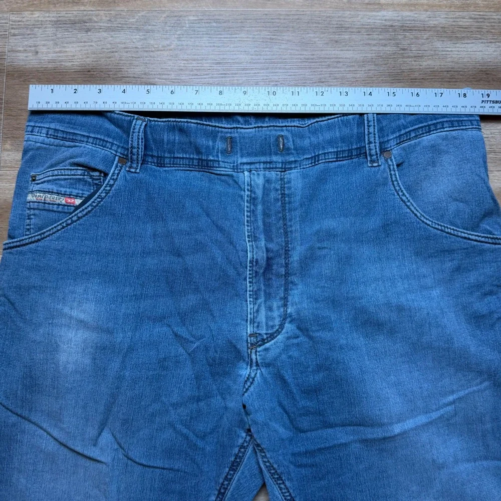 Diesel Krooley‎ JoggJeans Men 36 Blue Denim Sweatpants Hybrid Tapered Leg Pants